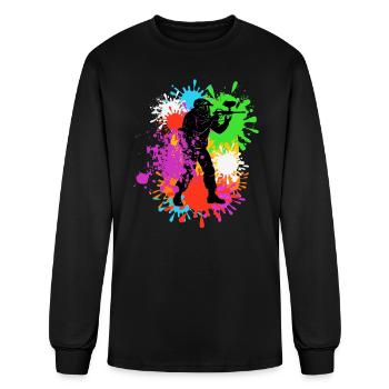 Paintball Player Color Gift Men Women - Men's Long Sleeve T-Shirt - black - Front