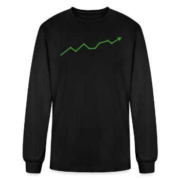 Stock Curve Stock Market Investor Gift - Men's Long Sleeve T-Shirt - black - Front