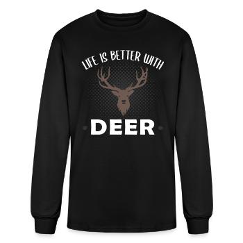 Deer Roe Deer Forest Animal Lovers Quote Gift - Men's Long Sleeve T-Shirt - black - Front