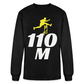 Hurdles Hurdling Hurdler Running Runner Athletes - Men's Long Sleeve T-Shirt - black - Front