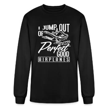 Skydiving Skydiver - Men's Long Sleeve T-Shirt - black - Front