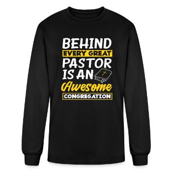 Pastor Pastor God Jesus Priest - Men's Long Sleeve T-Shirt - black - Front