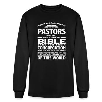 Pastor Pastor Bible Christianity - Men's Long Sleeve T-Shirt - black - Front