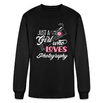 Photographer Photographer Girl - Men's Long Sleeve T-Shirt - black - Front