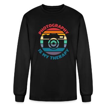 Photographer Photographer Therapy - Men's Long Sleeve T-Shirt - black - Front