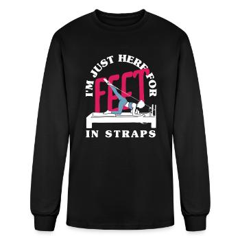 Pilates I'm Just Here For Feet In Straps - Men's Long Sleeve T-Shirt - black - Front