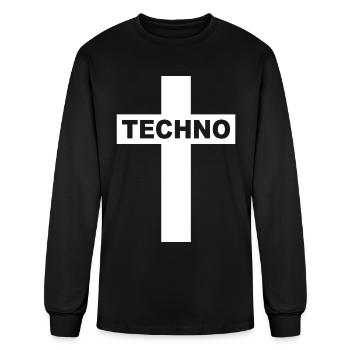 Techno - Techno music - techno religion - Men's Long Sleeve T-Shirt - black - Front