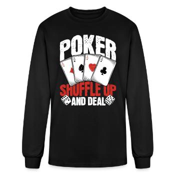 Poker Shuffle Up and Deal - Men's Long Sleeve T-Shirt - black - Front