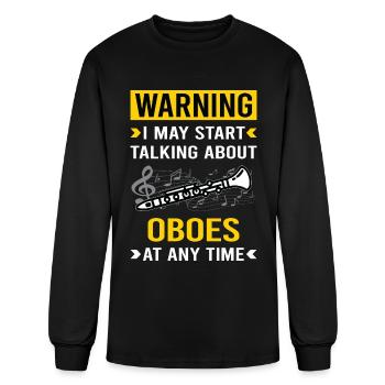 Warning Oboe - Men's Long Sleeve T-Shirt - black - Front