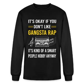 Smart People Gangsta Rap Rapping Rapper - Men's Long Sleeve T-Shirt - black - Front