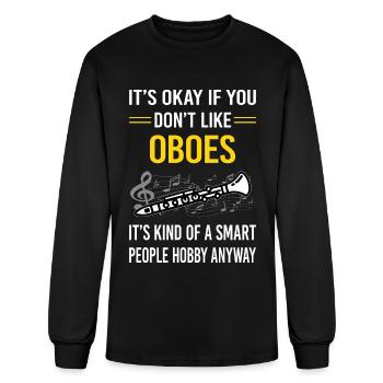 Smart People Oboe - Men's Long Sleeve T-Shirt - black - Front