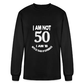 Je n’ai pas 50 ans - T-shirt à manches longues Homme - noir - Devant