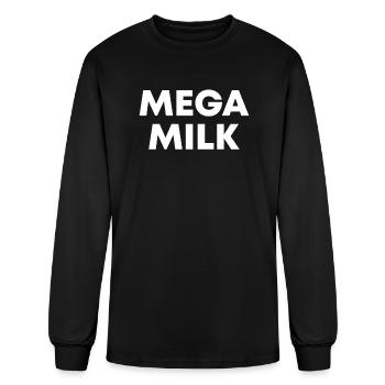 Mega milk - Men's Long Sleeve T-Shirt - black - Front