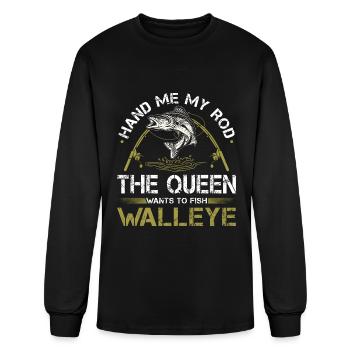 Walleye Fishing Lure - Men's Long Sleeve T-Shirt - black - Front