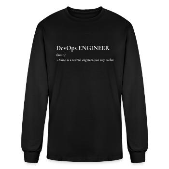 DevOps Engineer Developer - Men's Long Sleeve T-Shirt - black - Front