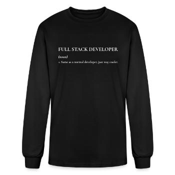 Full Stack Developer (funny definition) - Men's Long Sleeve T-Shirt - black - Front