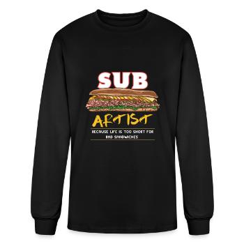 Sub Sandwich Maker - Sub Artist Gift - Men's Long Sleeve T-Shirt - black - Front