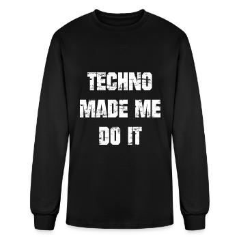 Techno - Techno music - techno - party - Men's Long Sleeve T-Shirt - black - Front