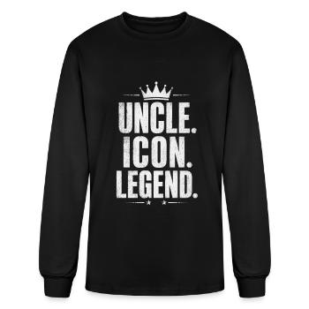 Uncle Icon Legend - Men's Long Sleeve T-Shirt - black - Front
