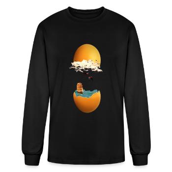 Eggshell Sea Voyage - Men's Long Sleeve T-Shirt - black - Front