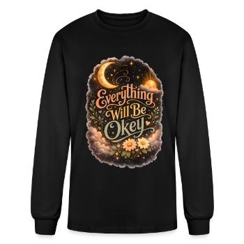 Tout ira bien T-shirt Crescent Moon - T-shirt à manches longues Homme - noir - Devant