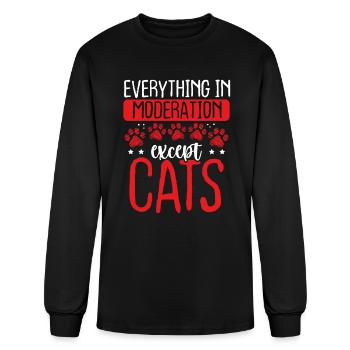 Shelter Animals Rescue Cat Cat Rescuer - Men's Long Sleeve T-Shirt - black - Front