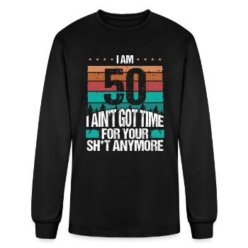 Funny 50th Birthday Idea Vintage 50 Year Old - Men's Long Sleeve T-Shirt - black - Front