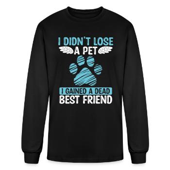 Cat Remembrance Cat Owner Pet Sympathy Cat Loss - Men's Long Sleeve T-Shirt - black - Front