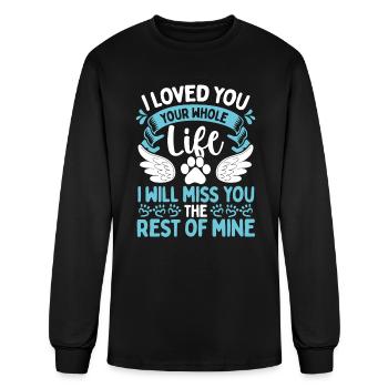 Dog Remembrance Dog Owner Pet Sympathy Dog Loss - Men's Long Sleeve T-Shirt - black - Front