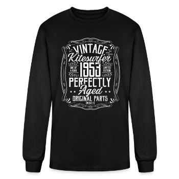 1953 Birthday Kitesurfer Kiteboarding Born in 1953 - Men's Long Sleeve T-Shirt - black - Front