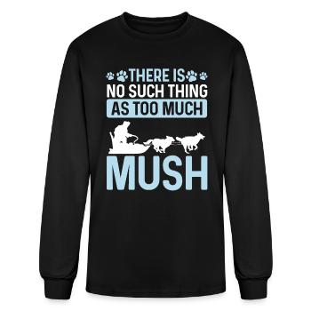 Alaska Sled Dog Racing Mushing Husky Sledding - Men's Long Sleeve T-Shirt - black - Front