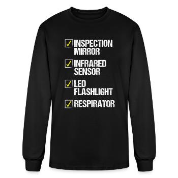 Pest Control Technician Flashlight Animal - Men's Long Sleeve T-Shirt - black - Front