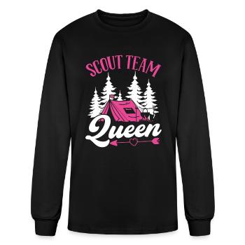 Girl Scout Leader Scout Team Queen Club Scouting - Men's Long Sleeve T-Shirt - black - Front