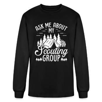 Scout Leader Ask me about my Scouting Boy Scouts - Men's Long Sleeve T-Shirt - black - Front