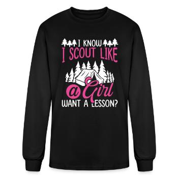 Scouting I scout like a Girl Scout Leader Club - Men's Long Sleeve T-Shirt - black - Front