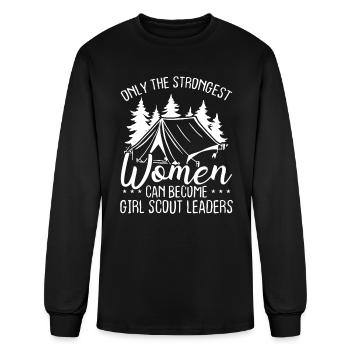 Girl Scout Leader Only strongest Women Scouting - Men's Long Sleeve T-Shirt - black - Front