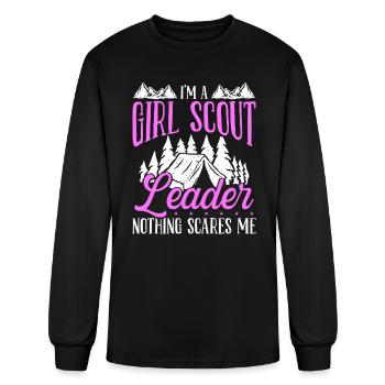Girl Scout Leader Funny Scouting Club Scouts - Men's Long Sleeve T-Shirt - black - Front