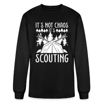 Boy Scout Leader its not Chaos its Scouting - Men's Long Sleeve T-Shirt - black - Front