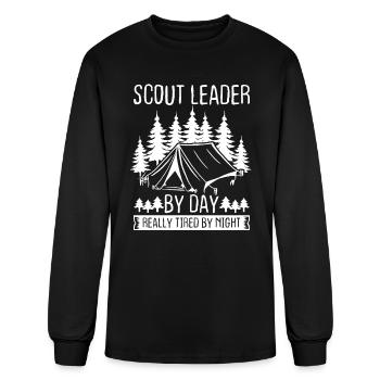 Boy Scout Leader by Day Club Scouting Girl Scouts - Men's Long Sleeve T-Shirt - black - Front