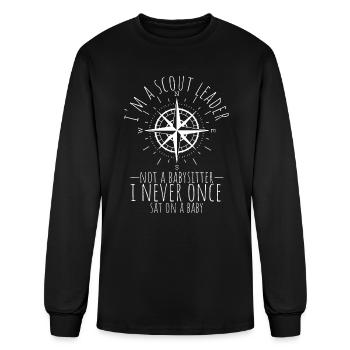 Group Girl Scout Leader not a Babysitter Boy Scout - Men's Long Sleeve T-Shirt - black - Front