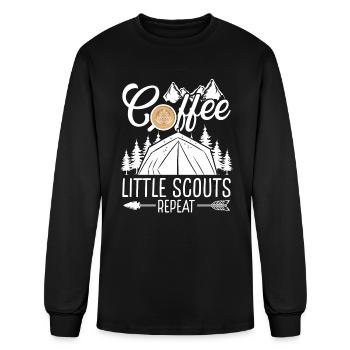 Scouting Coffee People Repeat Girl Scout Leader - Men's Long Sleeve T-Shirt - black - Front