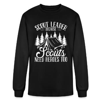 Girl SCout Leader Scouts need Heroes too Scouting - Men's Long Sleeve T-Shirt - black - Front