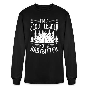 Girl Scout Leader not a Babysitter Scouting Tours - Men's Long Sleeve T-Shirt - black - Front