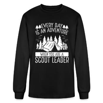 Girl Scout Leader Adventure Scouting Scouting Tour - Men's Long Sleeve T-Shirt - black - Front