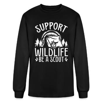 Girl Scout Leader Be a Scout Club Scouting Tours - Men's Long Sleeve T-Shirt - black - Front