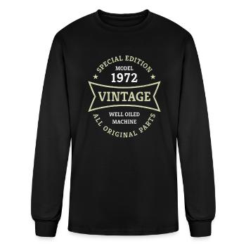 50th Birthday Gifts Born 1972 Vintage 50 Year Old - Men's Long Sleeve T-Shirt - black - Front