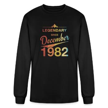40th Birthday 40 Year Old Born December 1982 Gift - Men's Long Sleeve T-Shirt - black - Front