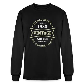 Born 1983 Vintage 40 Year Old 40th Birthday Gifts - Men's Long Sleeve T-Shirt - black - Front