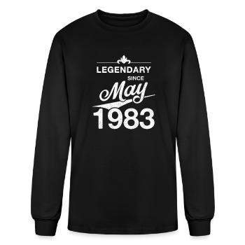 40th Birthday 40 Year Old Born May 1983 Gift - Men's Long Sleeve T-Shirt - black - Front
