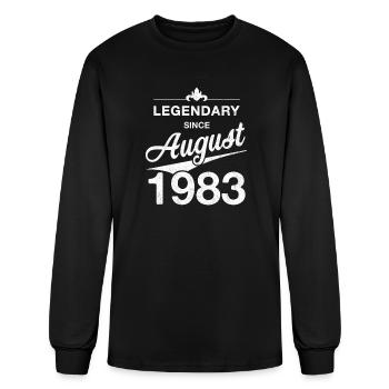40th Birthday 40 Year Old Born August 1983 Gift - Men's Long Sleeve T-Shirt - black - Front